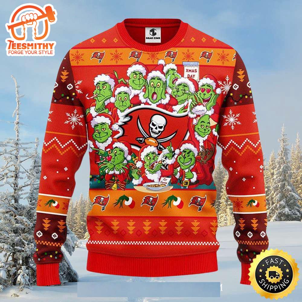 Tampa Bay Buccaneers 12 Grinch Xmas Day Christmas Sweater Gift for Christmas