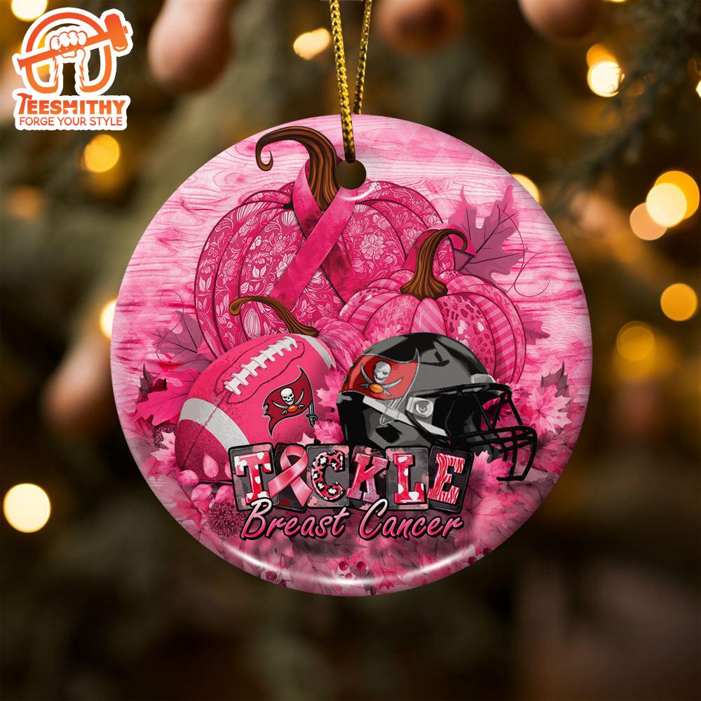 Tampa Bay Buccaneers  Breast Cancer And Sport Team Ceramic Ornament  – Breast Cancer Ornament