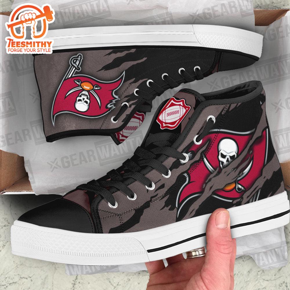 Tampa Bay Buccaneers High Top Shoes Custom For Fans