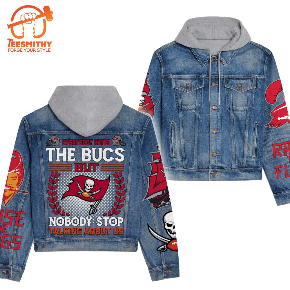 Tampa Bay Buccaneers Premium Hooded Denim Jacket V1