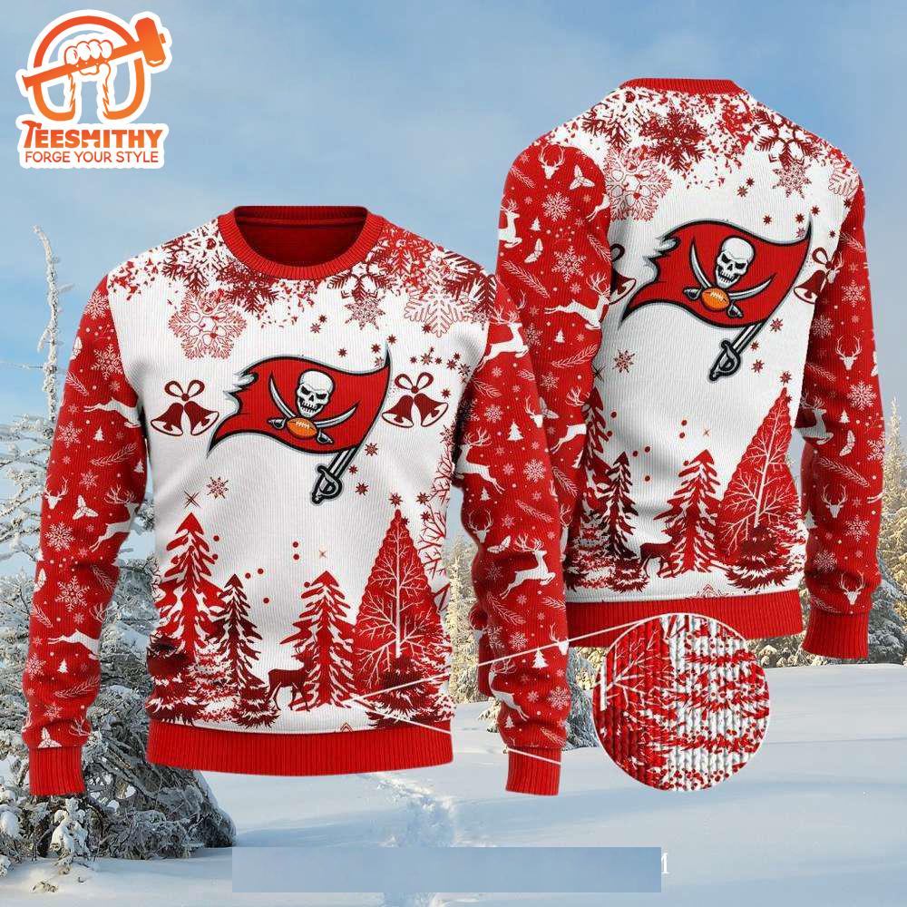 Tampa Bay Buccaneers Red And White Festive Sweater Gift for Christmas