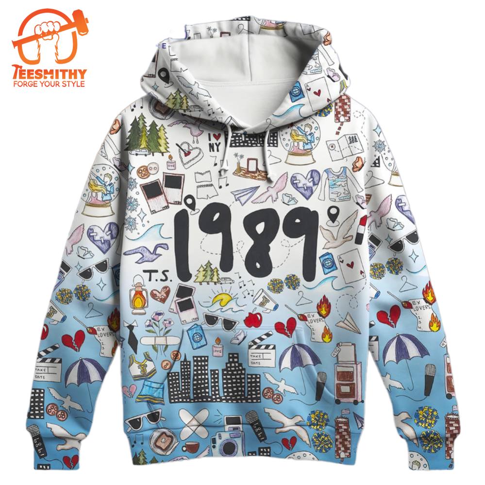 Taylor Swift 1989 Pattern All Over Print Hoodie Shirt