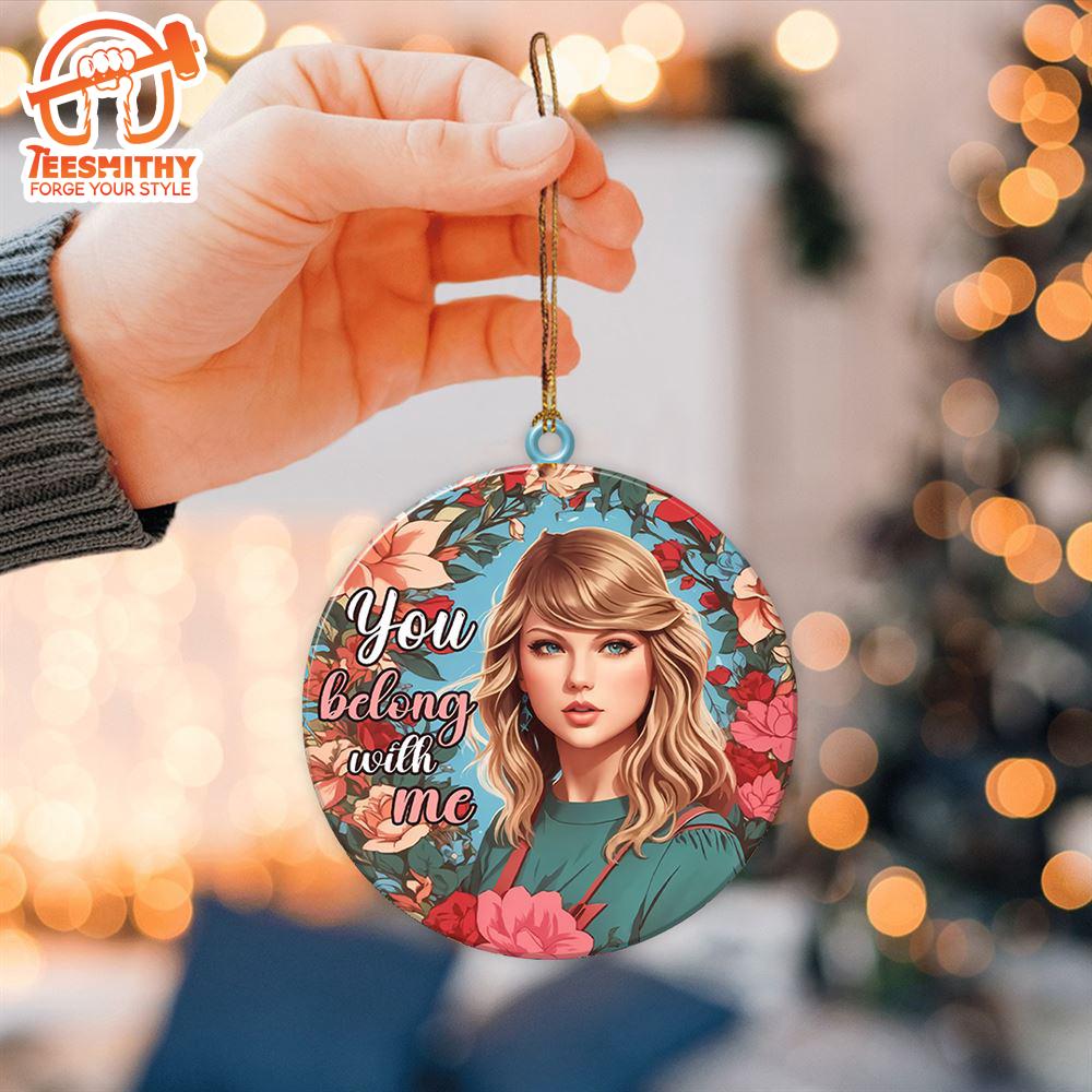 Taylor Swift 2-Side Printed Christmas Ornament