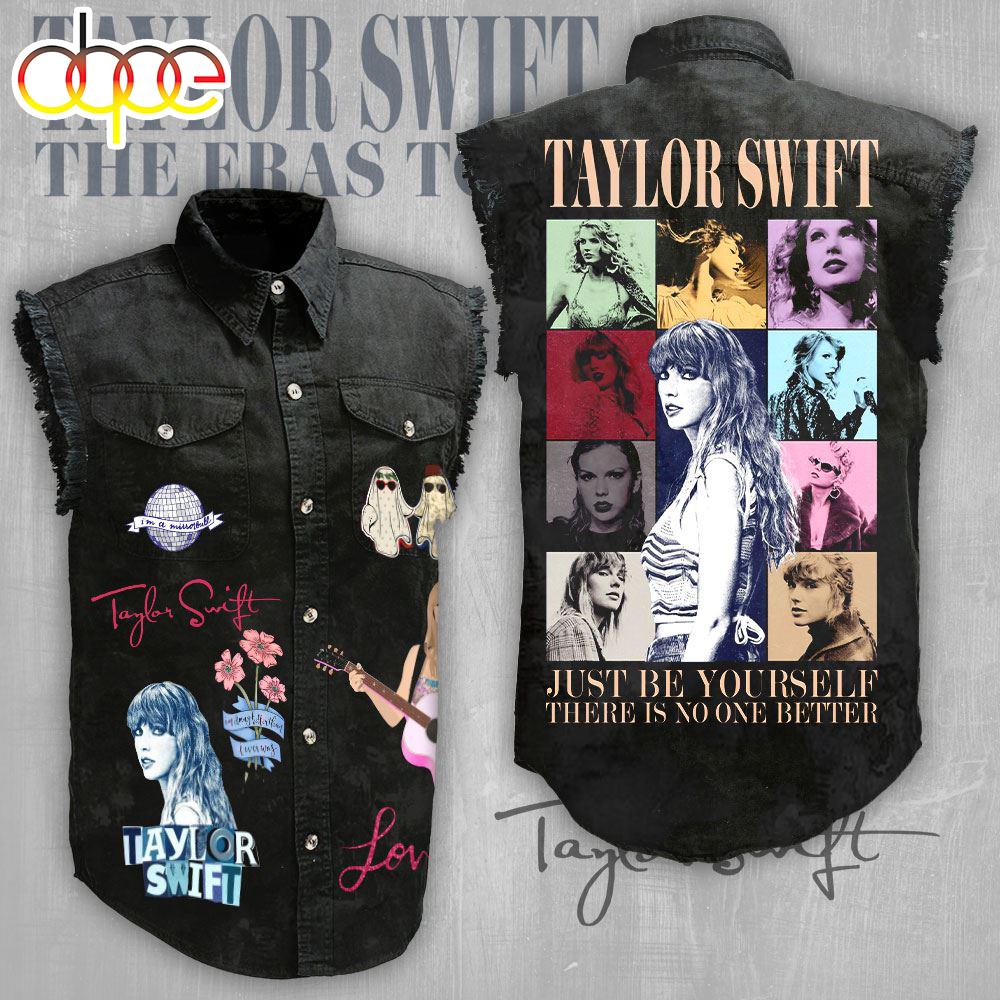 Taylor Swift 3D Sleeveless Denim Shirt For Men And Women