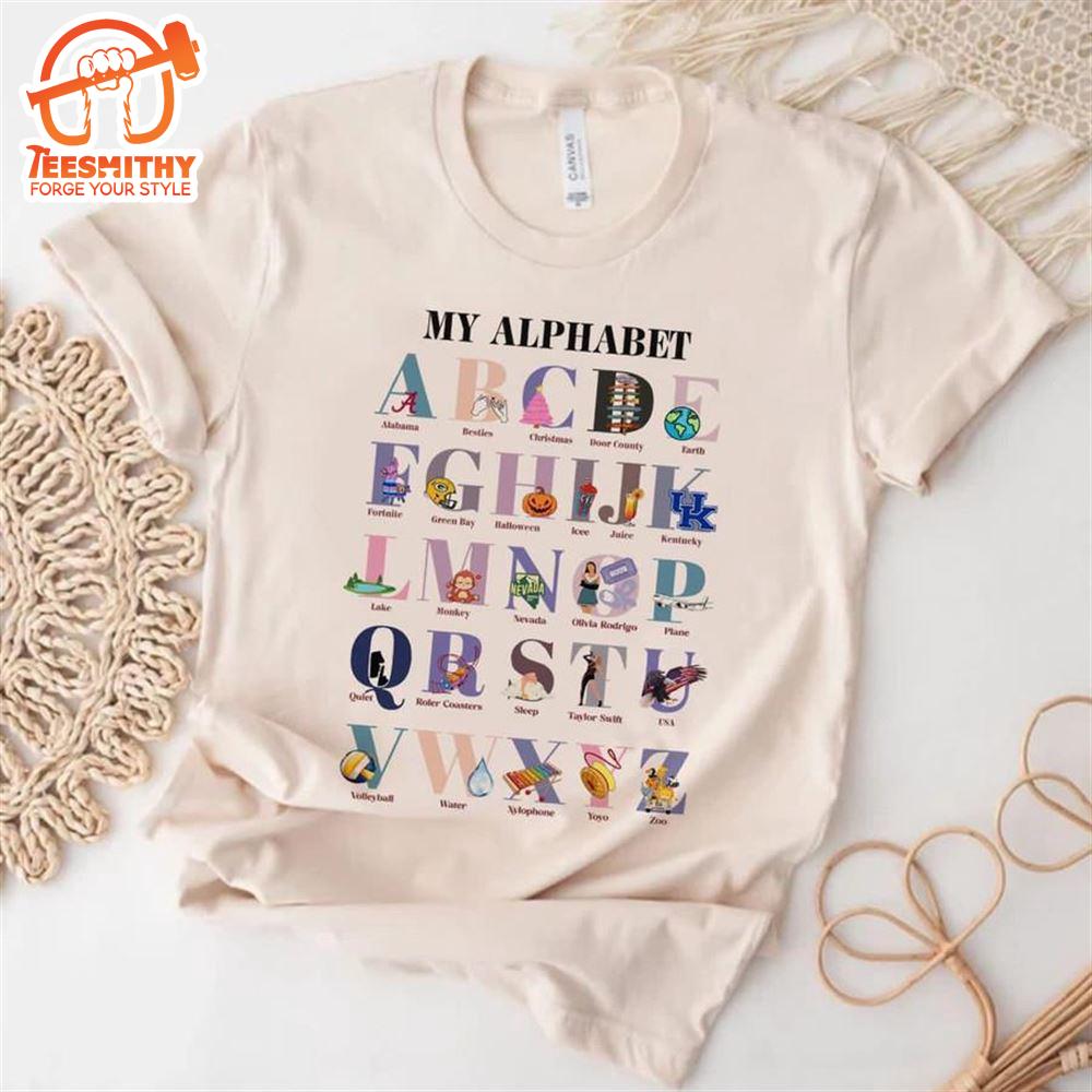 Taylor Swift Alphabet Customized – Kelsi Guenther Tee Shirt  Gift Christmas