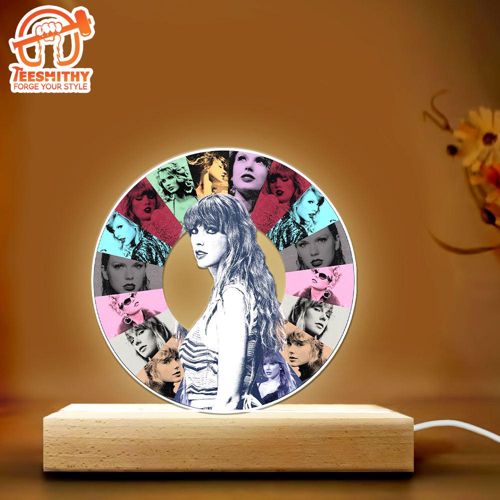 Taylor Swift CD Led Light With Wooden Base Gift Christmas