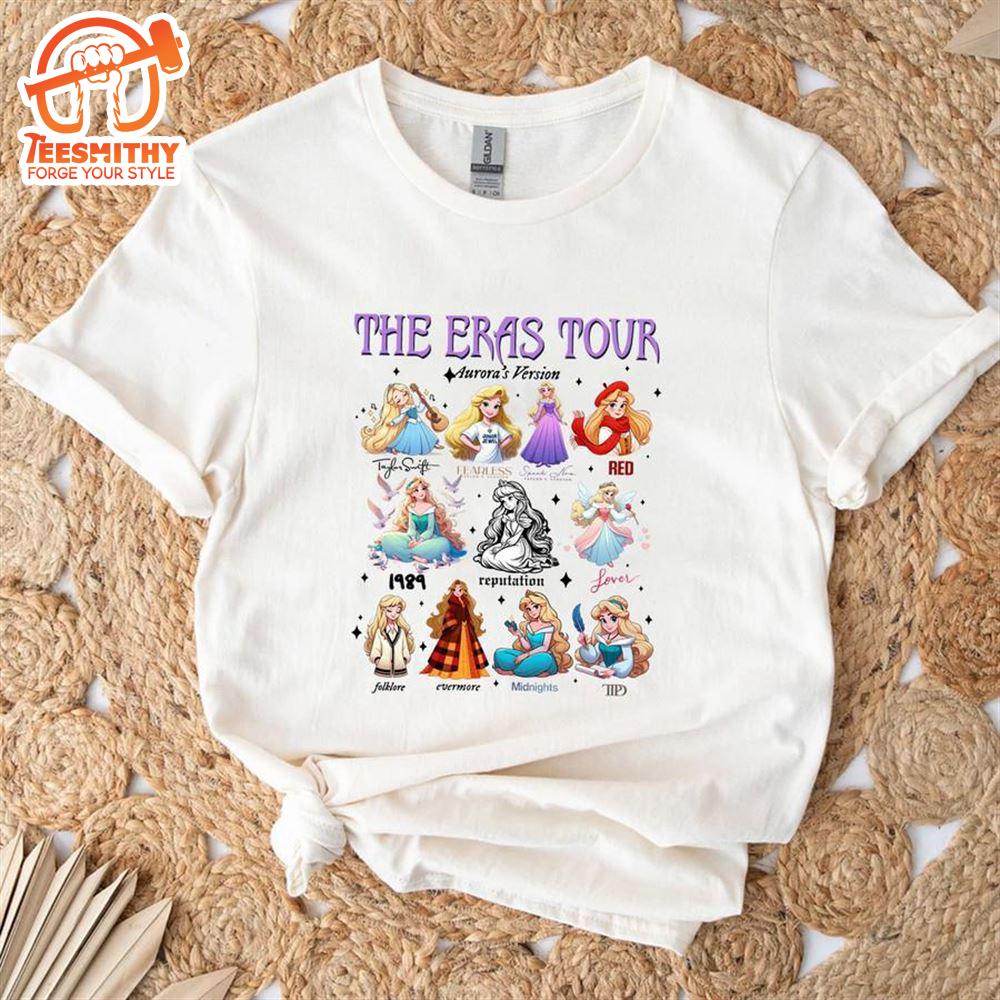 Taylor Swift Eras Tour Disney Princess – Aurora Version Tee Shirt  Gift Christmas