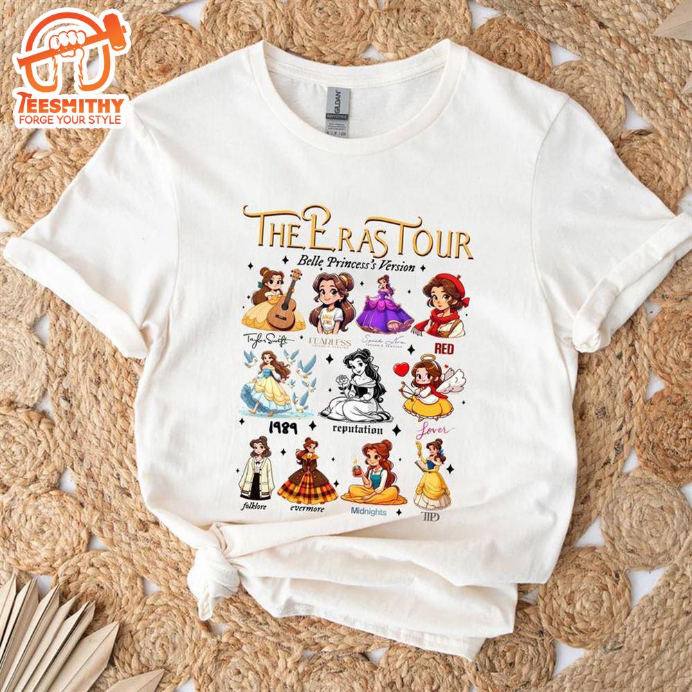 Taylor Swift Eras Tour Disney Princess – Belle Version Tee Shirt  Gift Christmas