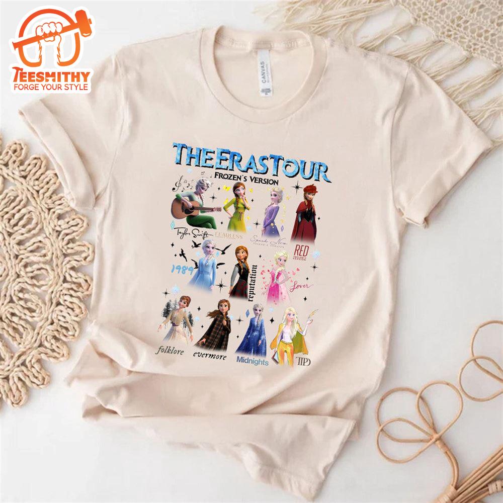 Taylor Swift Eras Tour Disney Princess – Frozen Version Tee Shirt  Gift Christmas