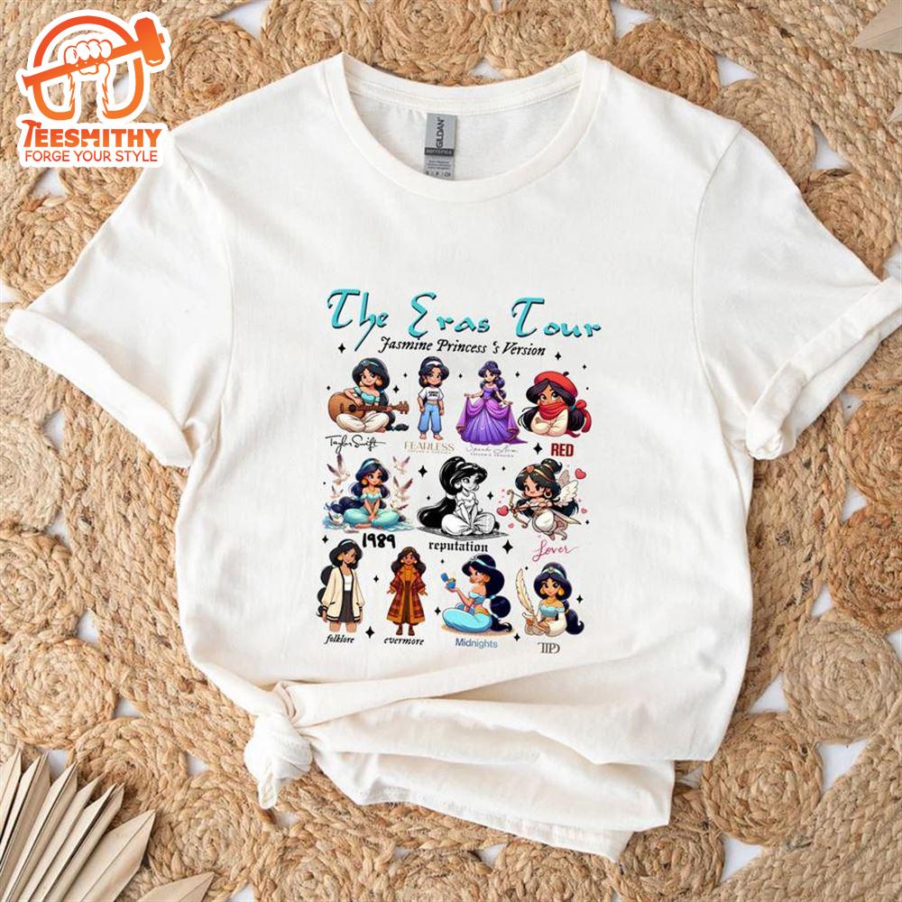 Taylor Swift Eras Tour Disney Princess – Jasmine Version Tee Shirt  Gift Christmas