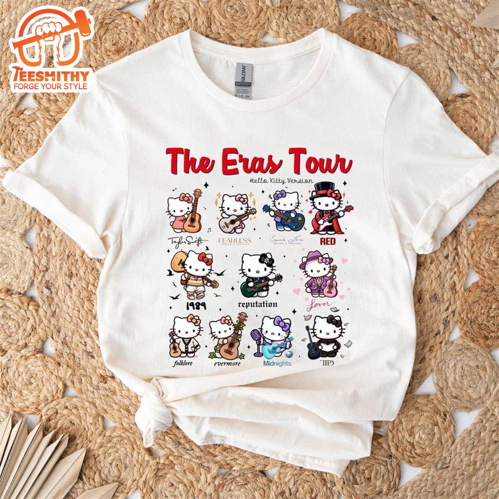 Taylor Swift Eras Tour – Hello Kitty X Guitar Version Tee Shirt  Gift Christmas