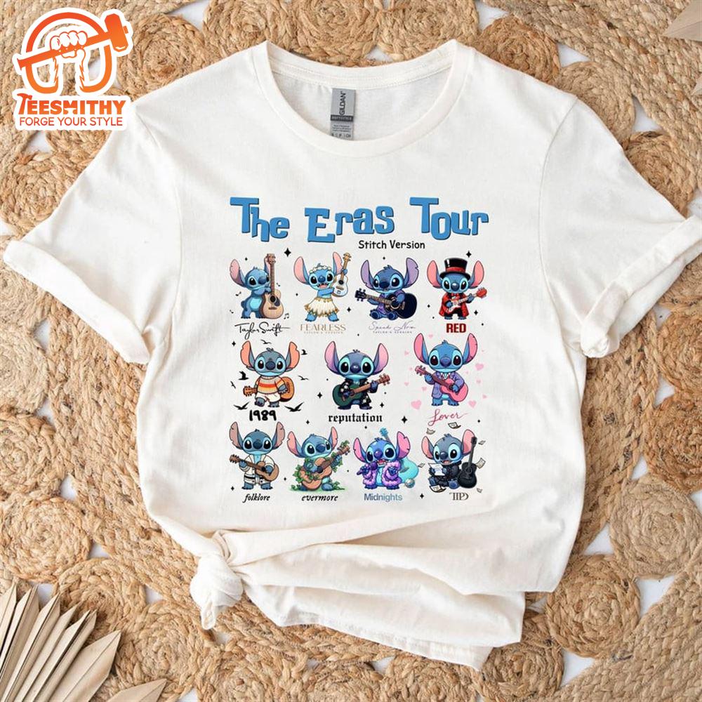 Taylor Swift Eras Tour – Stitch X Guitar Tee Shirt  Gift Christmas