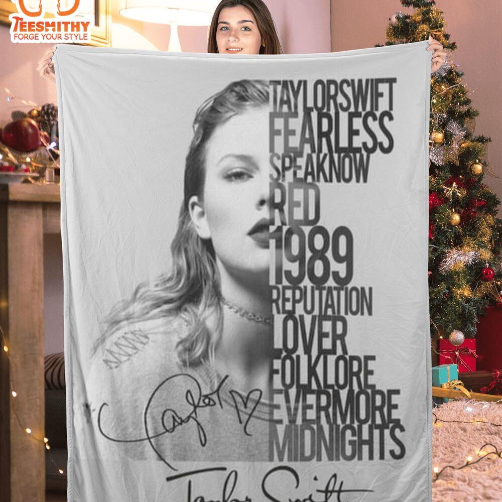 Taylor Swift ”Fearless, Lover, Red, 1989” Taylor Swift Blanket , Christmas Blanket