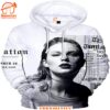 Taylor Swift Grey White Printed Hoodie