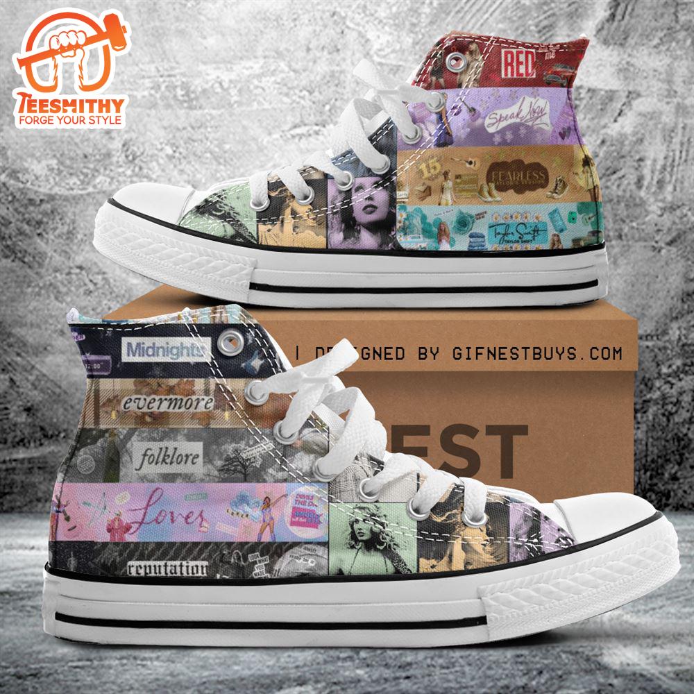 Taylor Swift High Point, Swiftie,Taylor Swift High Top Canvas Shoes