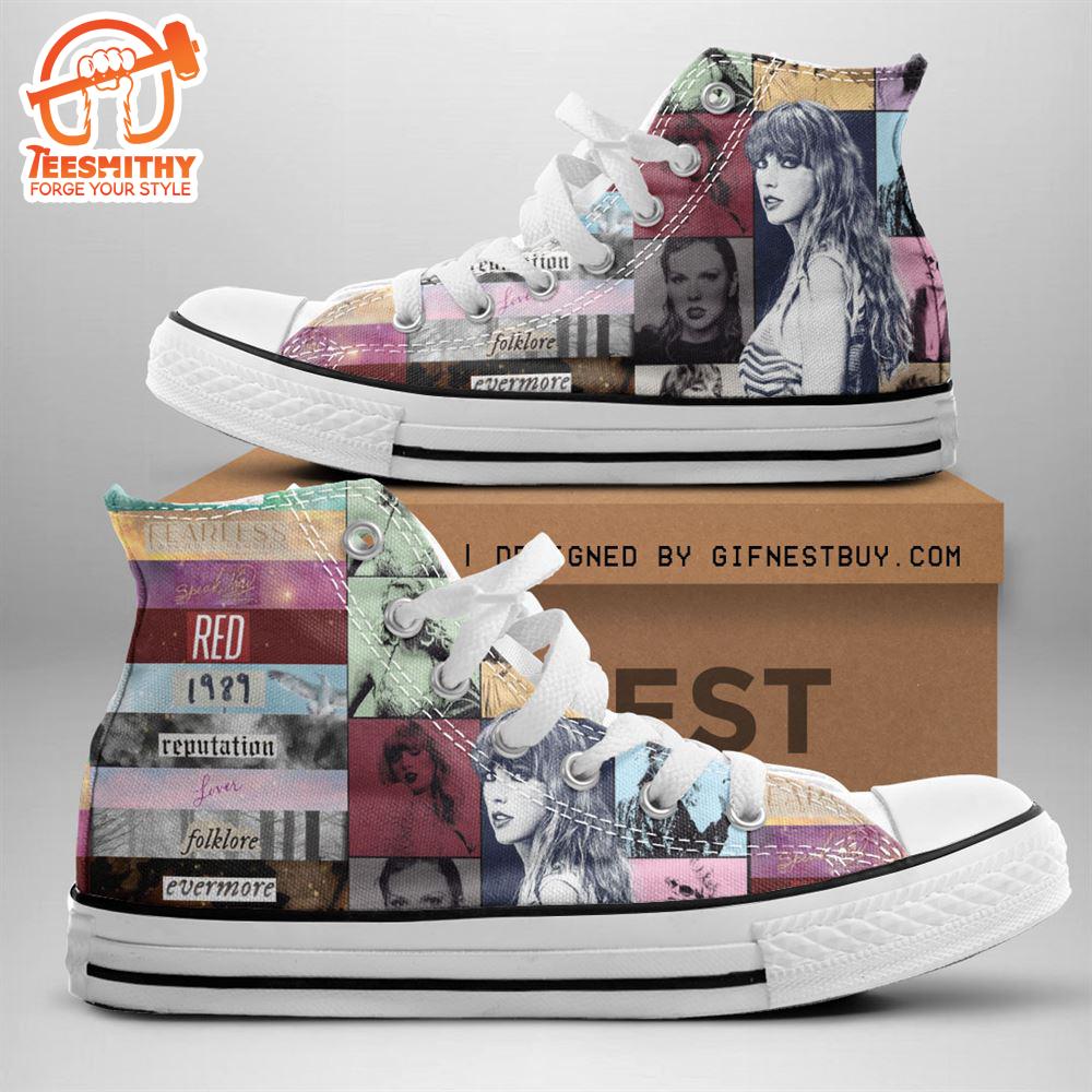 Taylor Swift Highlight, Swiftie,Taylor Swift High Top Canvas Shoes