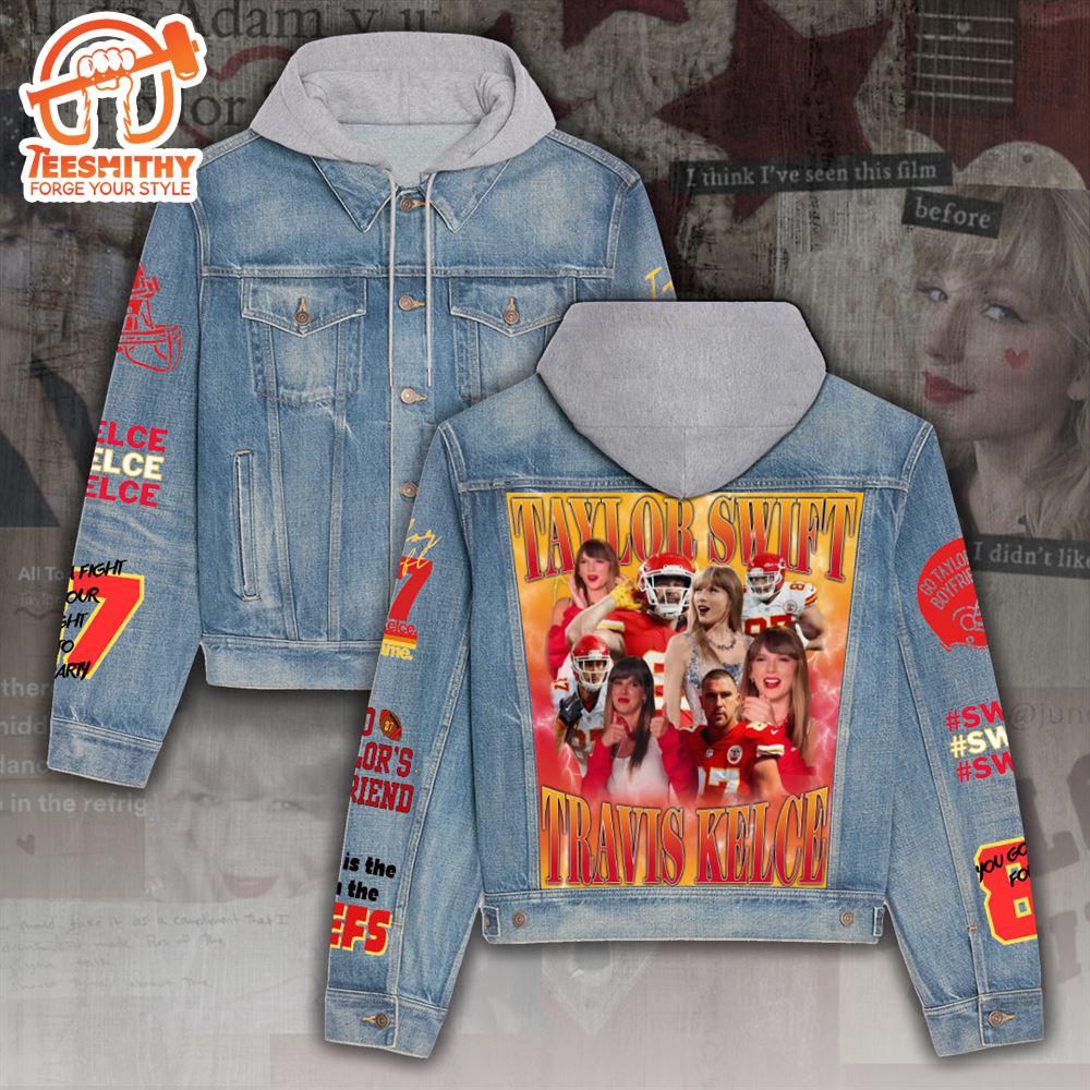 Taylor Swift Kansas City Chiefs NFL Women’s Denim Hood Jacket