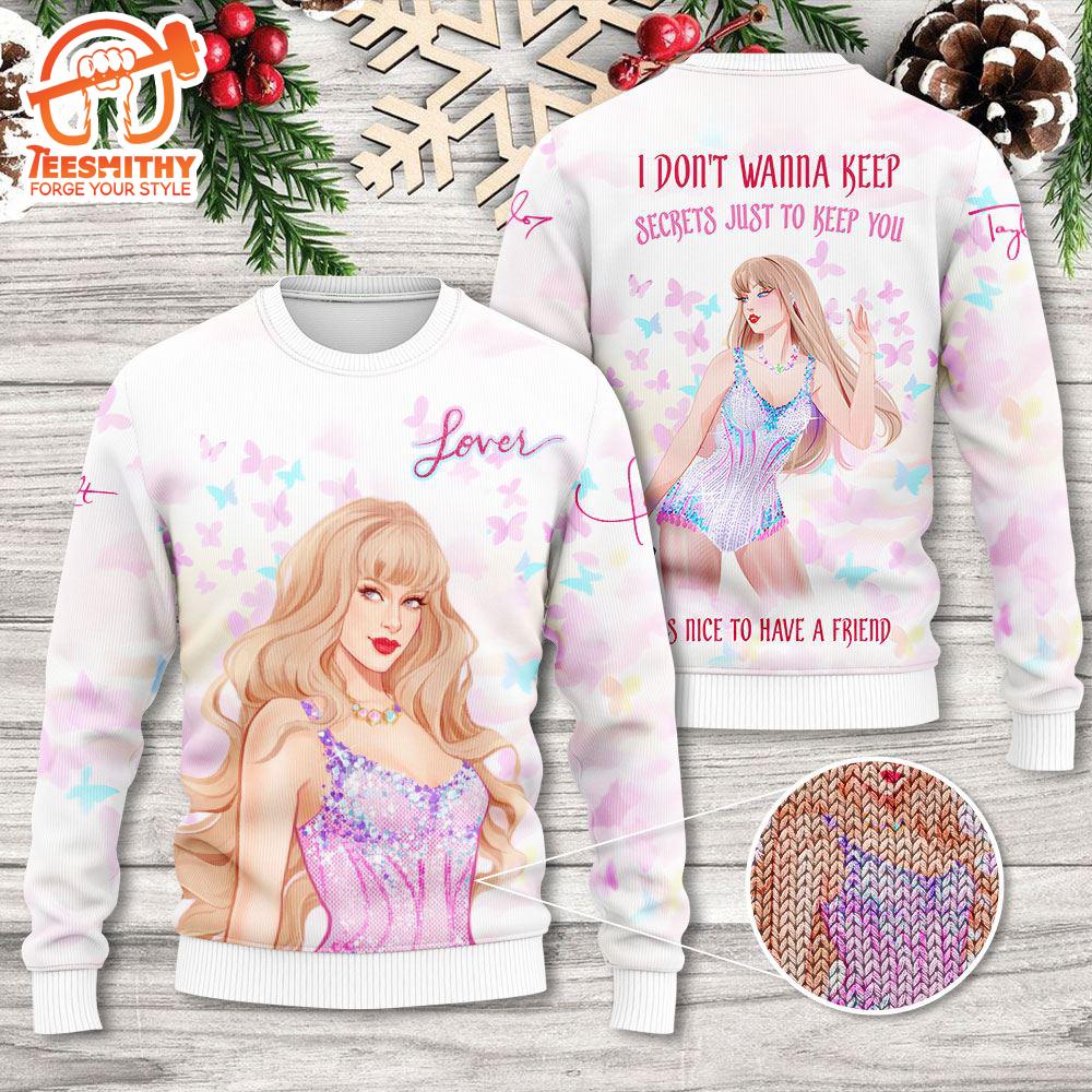 Taylor Swift Love Album The Eras Tour 3D Ugly Sweater