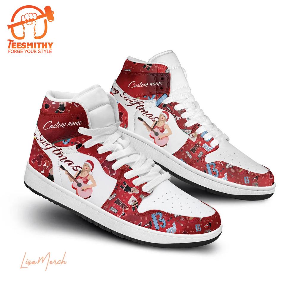 Taylor Swift Merry Swifmas Air Jordan 1 Sneakers