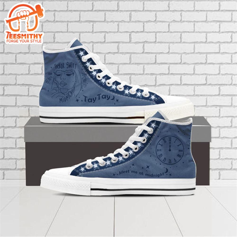 Taylor Swift Midnight, Swiftie,Taylor Swift High Top Canvas Shoes