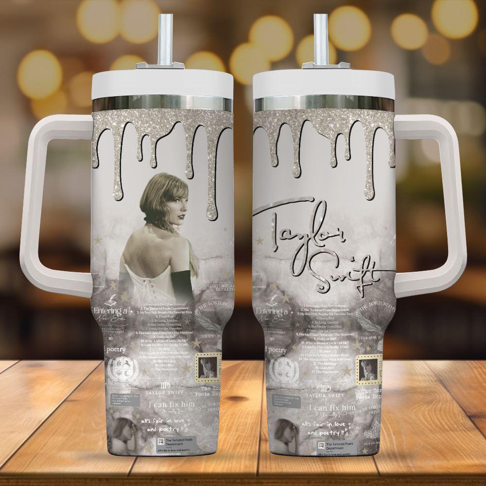 Taylor Swift Poetry 40oz Stanley Tumbler