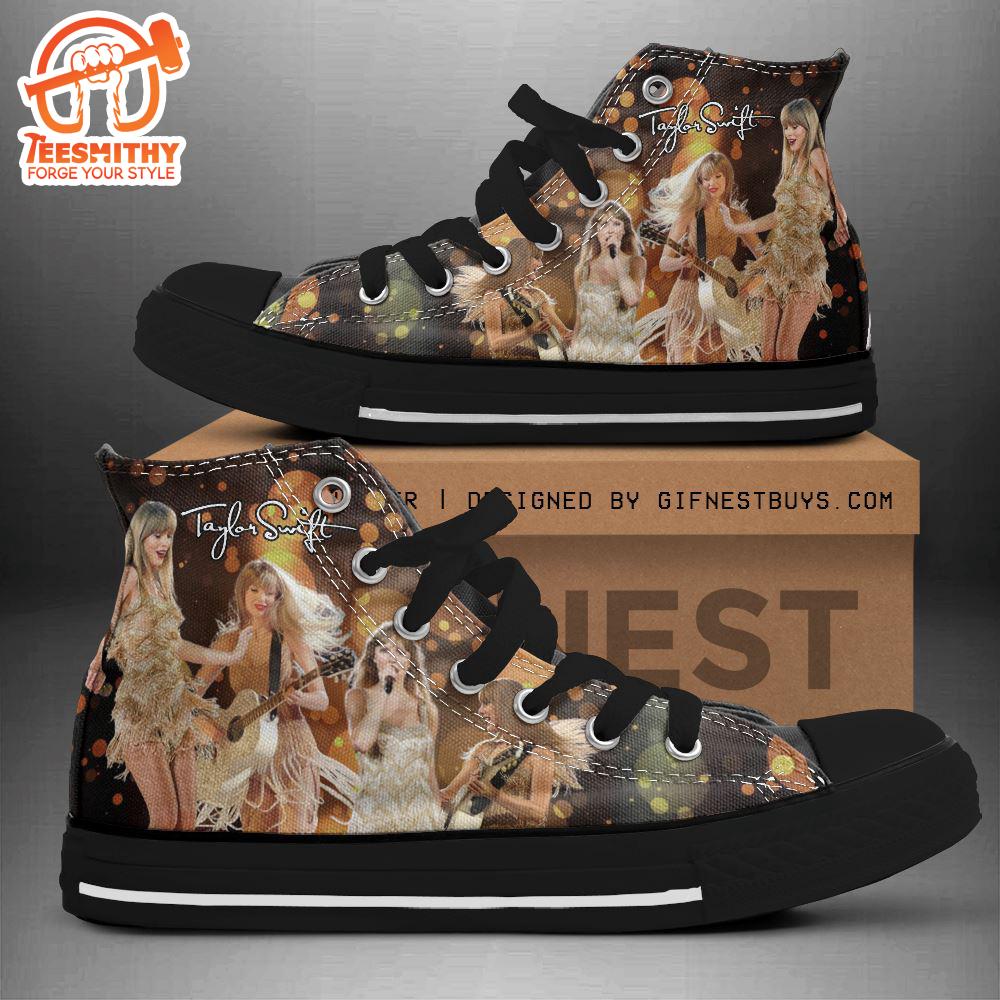 Taylor Swift Pose, Swiftie,Taylor Swift High Top Canvas Shoes