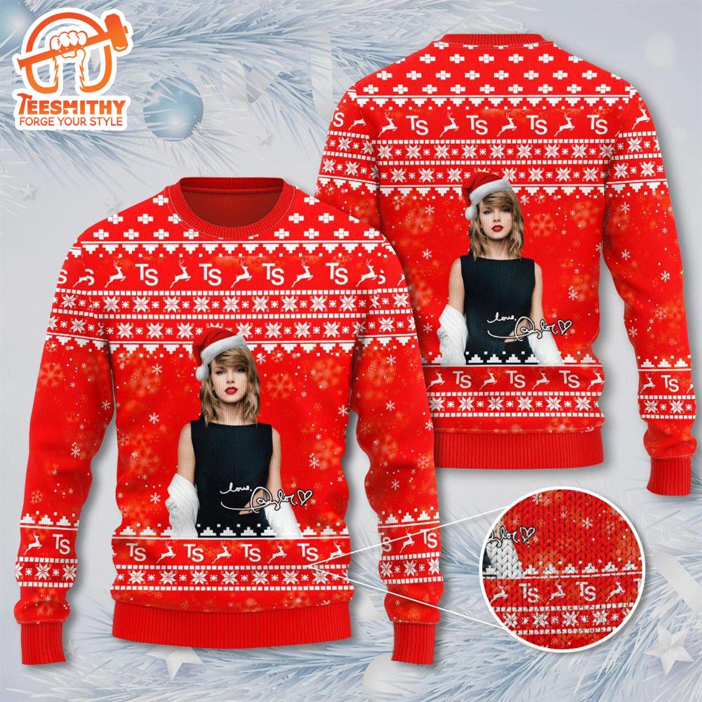 Taylor Swift Red The Eras Tour 3D Ugly Sweater