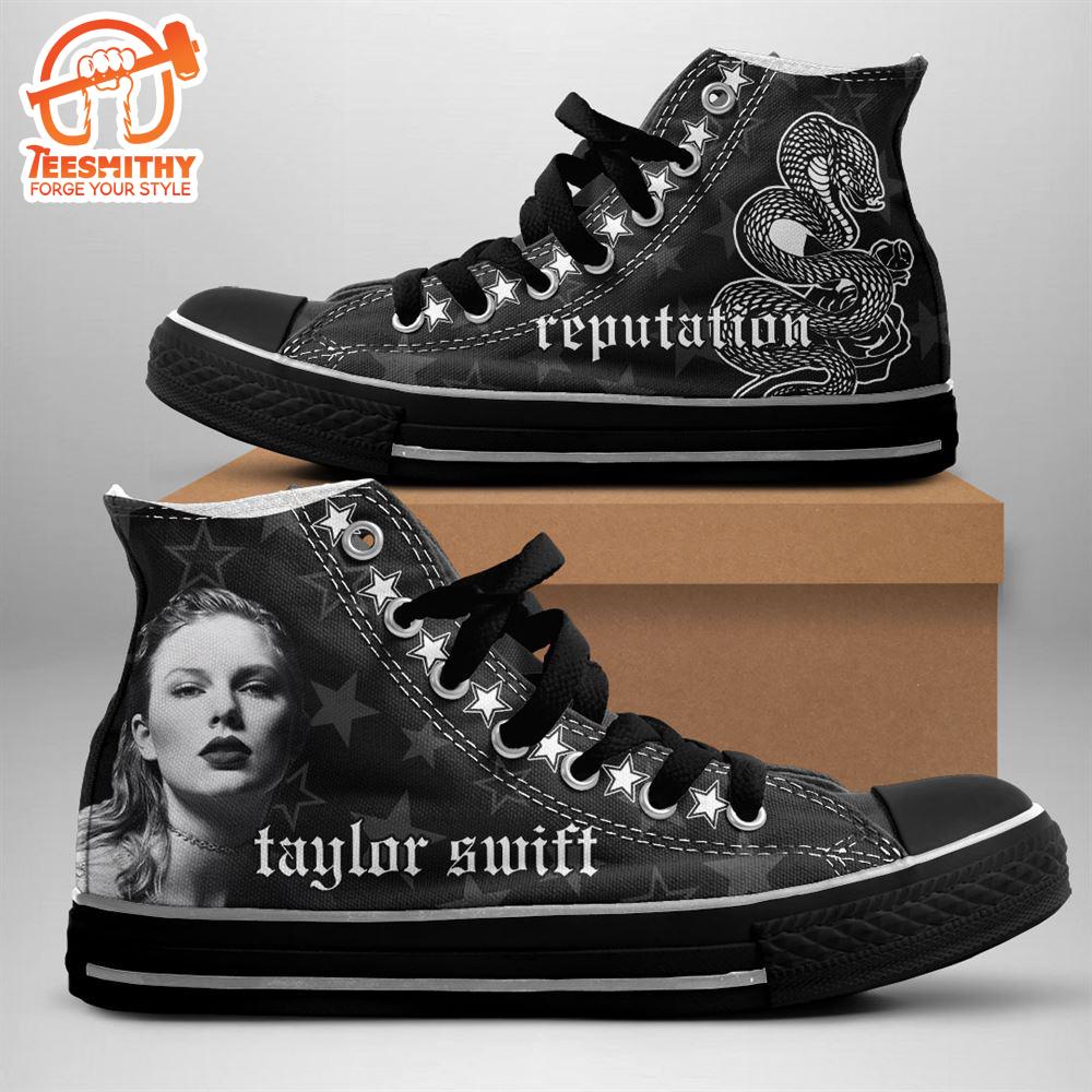 Taylor Swift Reoutation, Swiftie,Taylor Swift High Top Canvas Shoes