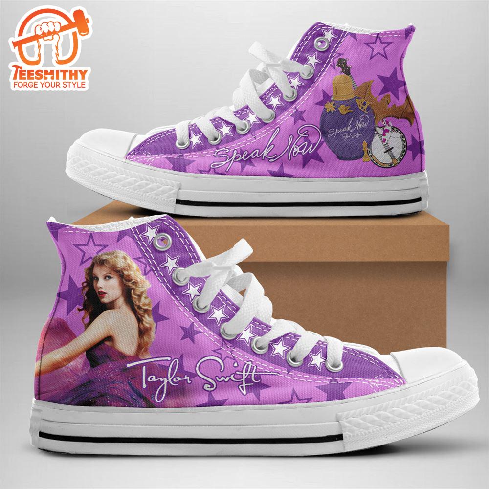 Taylor Swift Speak Now, Swiftie,Taylor Swift High Top Canvas Shoes