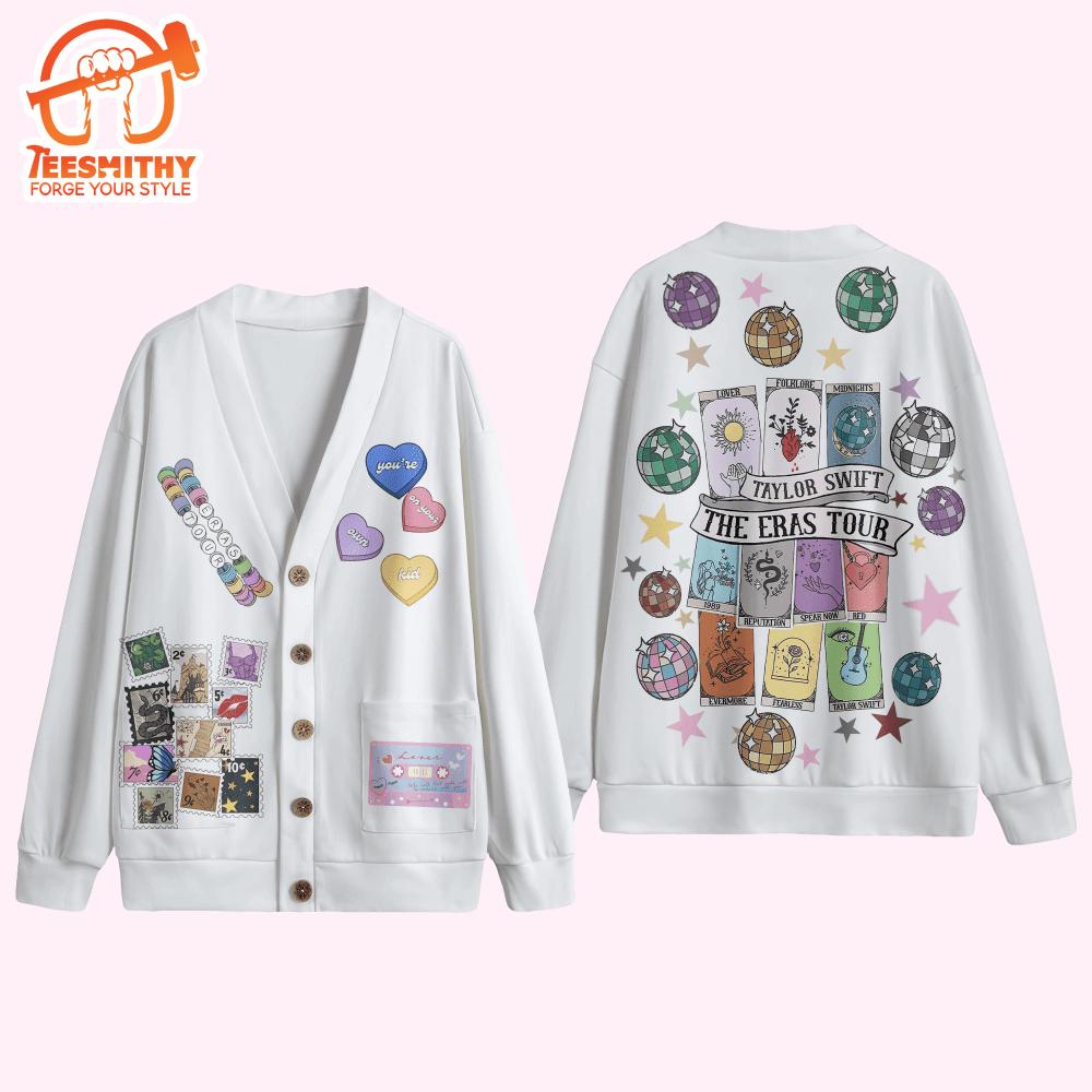 Taylor Swift The Eras Tour, Taylor Swift Lover, Taylor Swift Unisex Knitted Fleece Cardigan