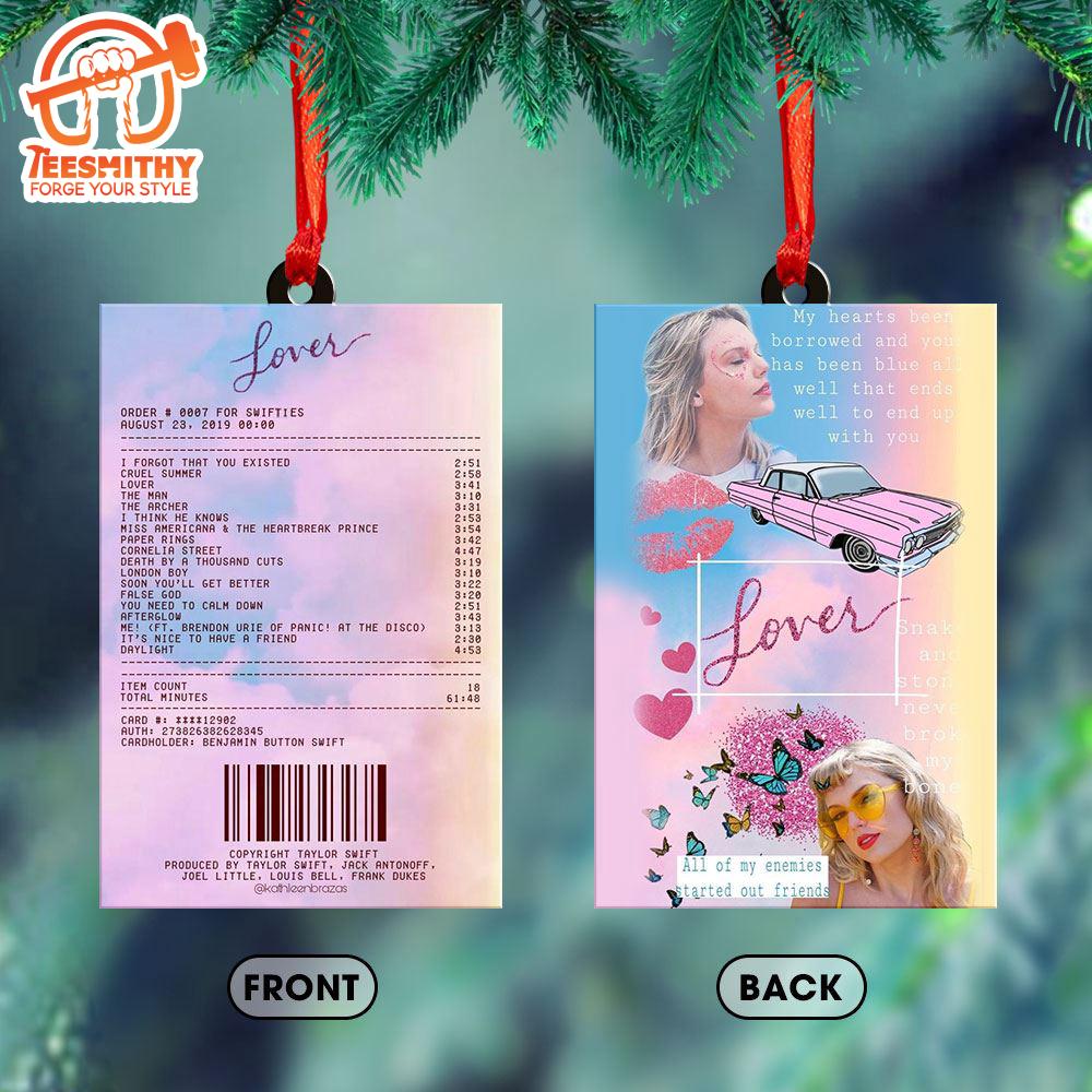 Taylor Swift Tour Love Pink Custom Shape 2-sided Acrylic Ornament