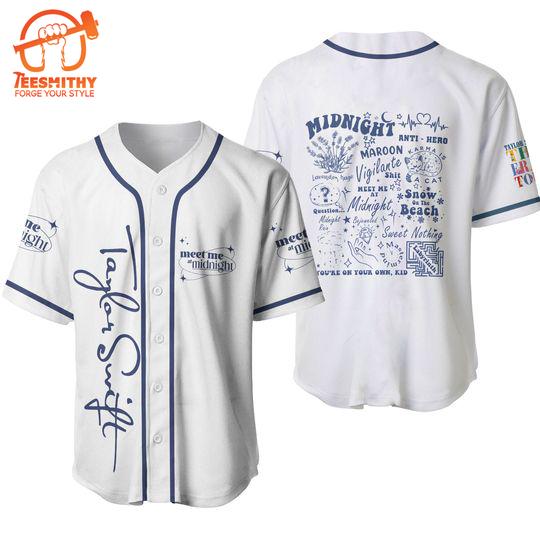 Taylor Swift Version Baseball Jersey Meet Me At Midnight Shirt