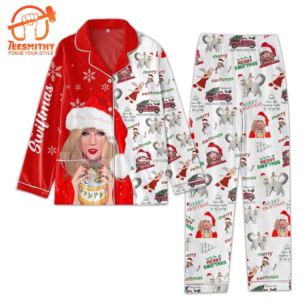 Taylor Swift Version Swiftmas Pattern Pajamas Set