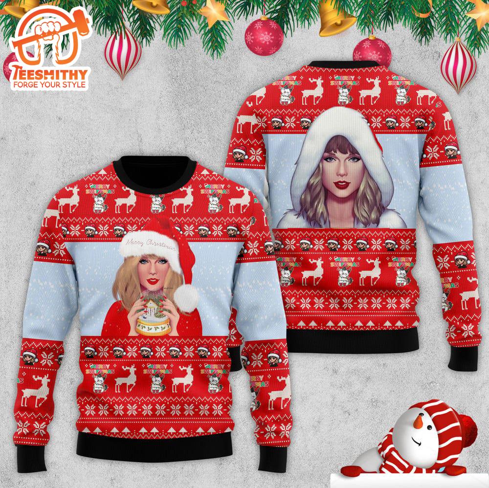 Taylor Swift Xmas 2024 The Eras Tour 3D Ugly Sweater