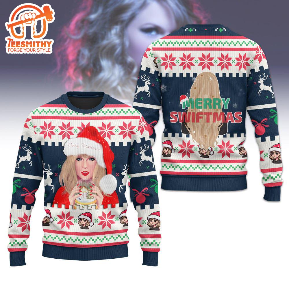 Taylor Swift Xmas Hat 3D Ugly Sweater