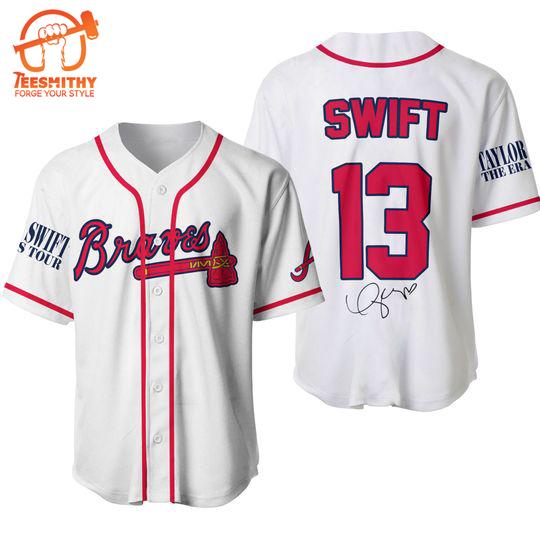 Taylor The Eras Tour Baseball Jersey Braves Swift 13 Shirt