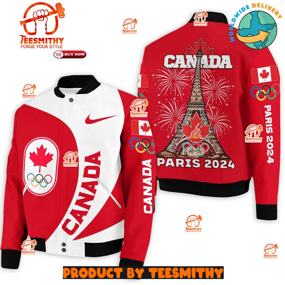 Team Canada Olympic Paris 2024 Games Nike Baseball Jacket