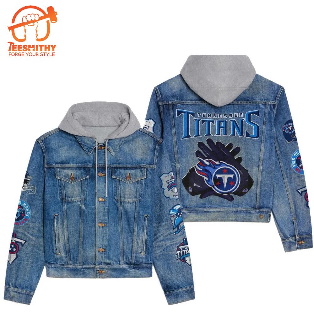 Tennessee Titans Premium Hooded Denim Jacket  For Fans