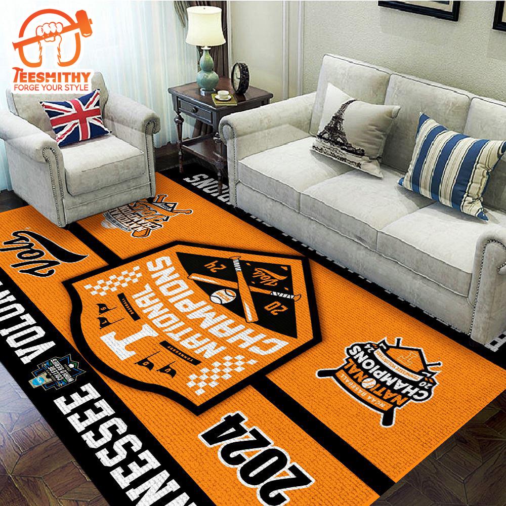 Tennessee Volunteers Baseball Rectangular Rug Christmas For Fans