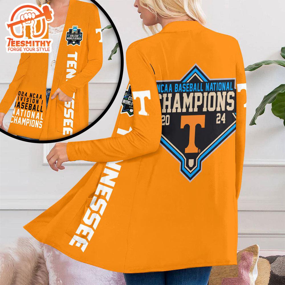 Tennessee Volunteers Baseball Women’s Patch Pocket Cardigan For Fans