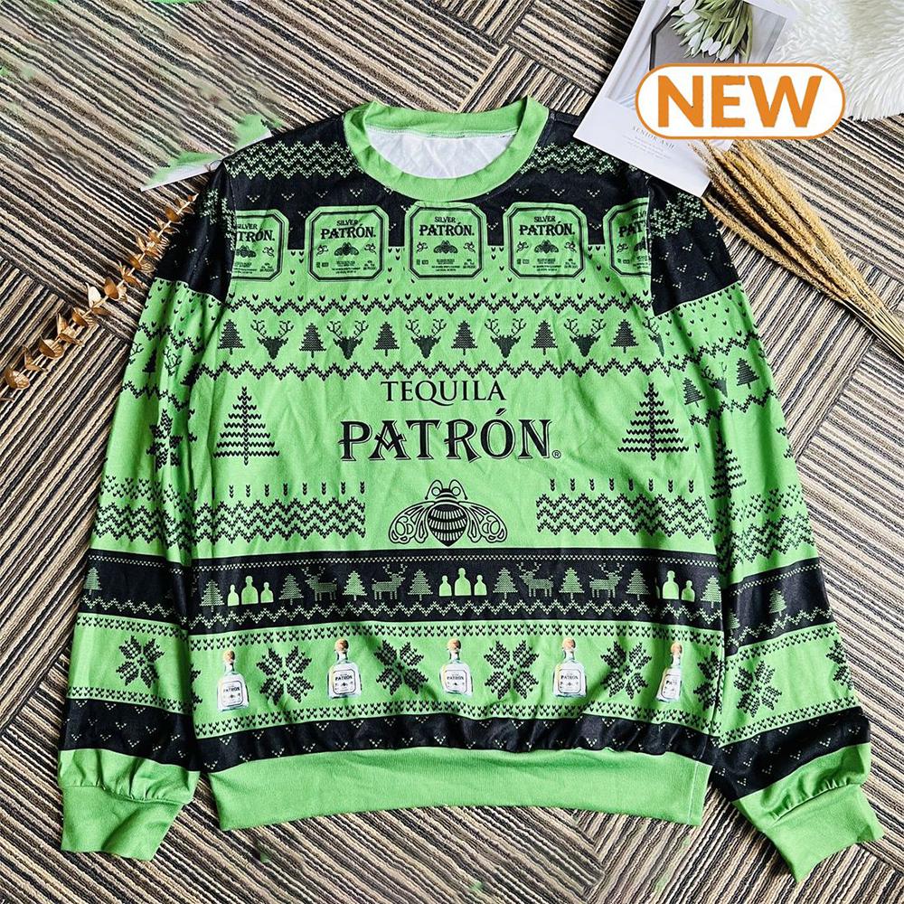 Tequila Patron Alcohol  Ugly Christmas Sweater Shirt, Sweatshirt