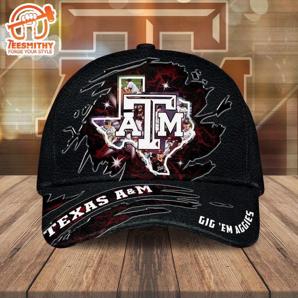 Texas A&M Aggies Baseball Classic Cap 3D Hat Trendding New