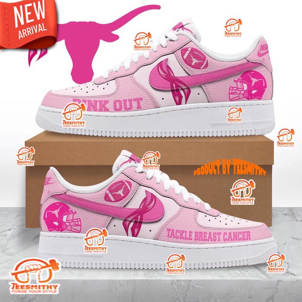 Texas Longhorns Tackle Breast Cancer 2024 Pink Air Force 1 Shoes