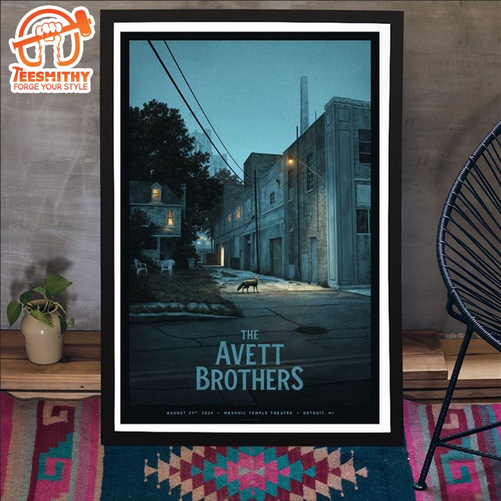 The Avett Brothers Masonic Temple Theatre 8 21 24 Event Poster Canvas