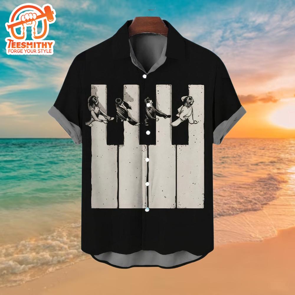 The Beatles Abbey Road Piano Hawaiian Shirt