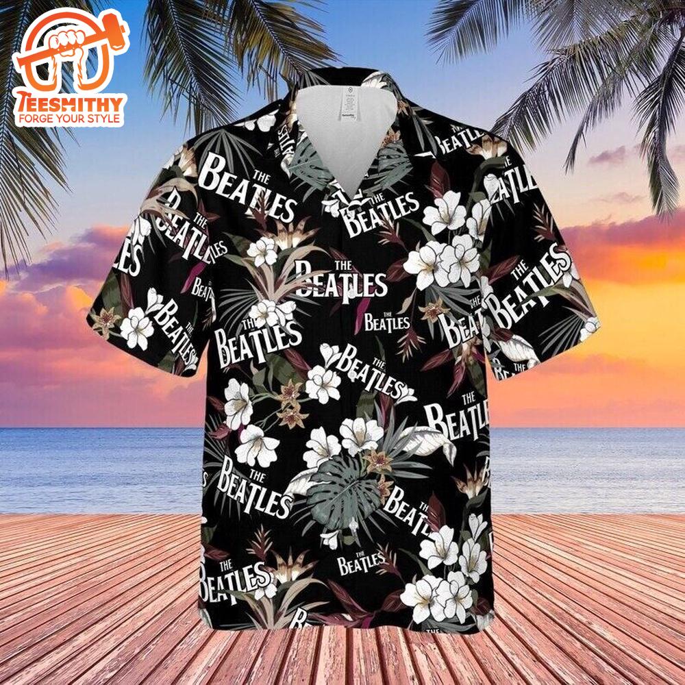 The Beatles Tropical Floral Hawaiian Shirt