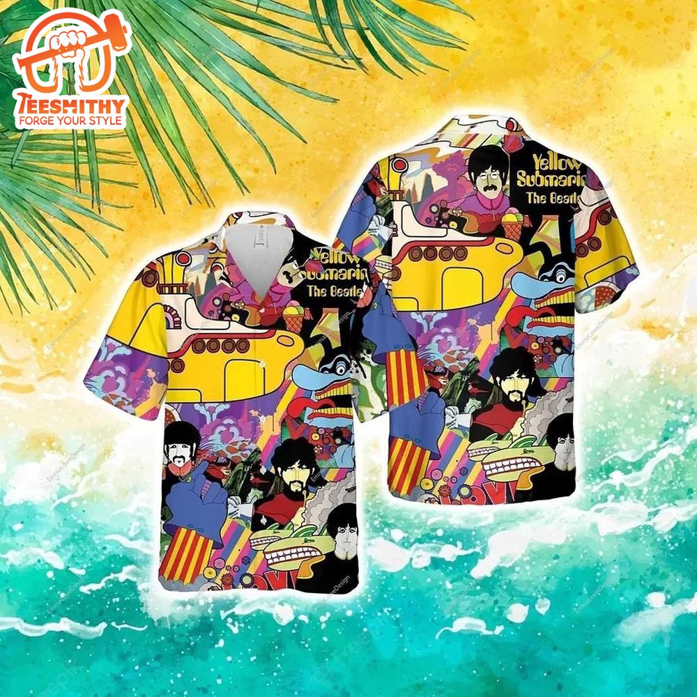 The Beatles Yellow Submarine 3D Beach Hawaiian Shirt