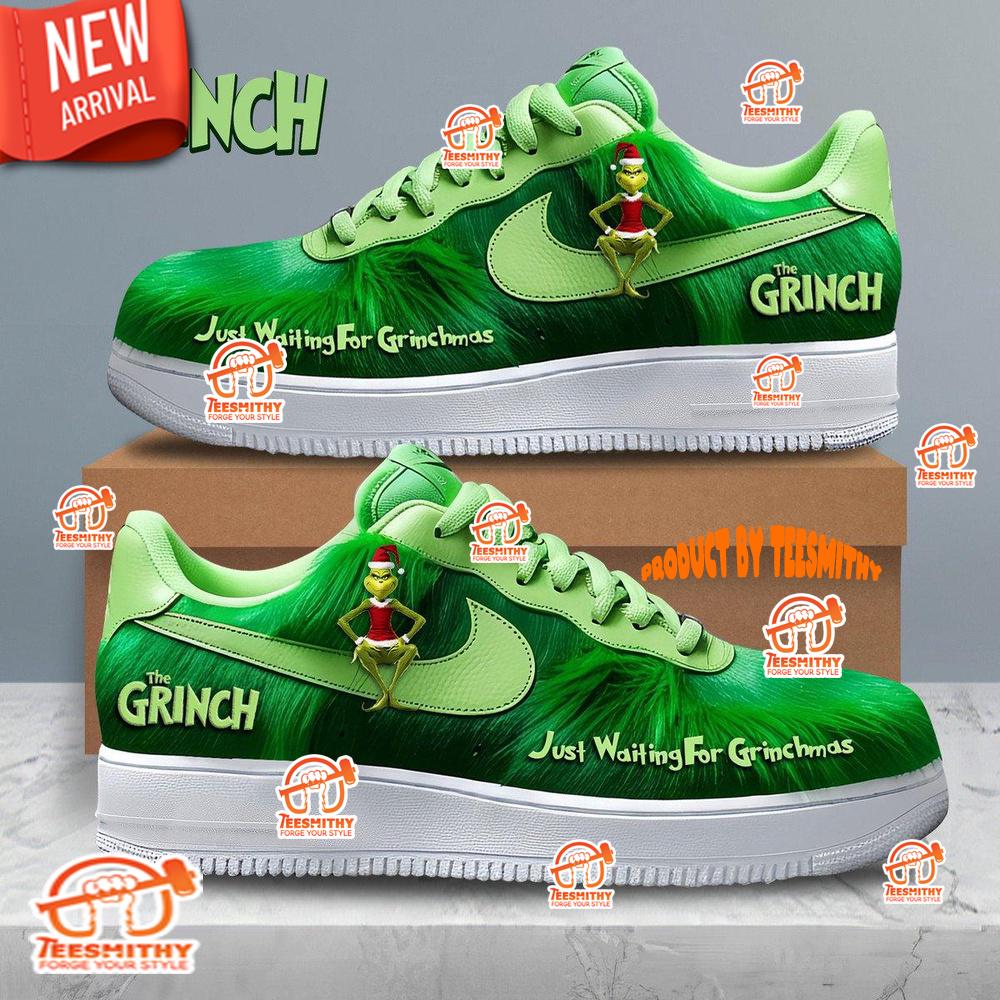 The Grinch Just Waiting For Christmas Limited Edition Air Force 1 Shoes