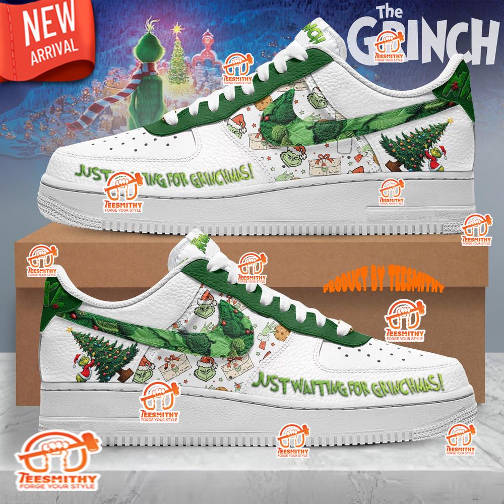 The Grinch Just Waiting For Grinchmas Limited Air Force 1 Shoes