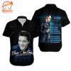 The King Of Rock And Roll Elvis Presley Blue Christmas Hawaiian Aloha Shirts